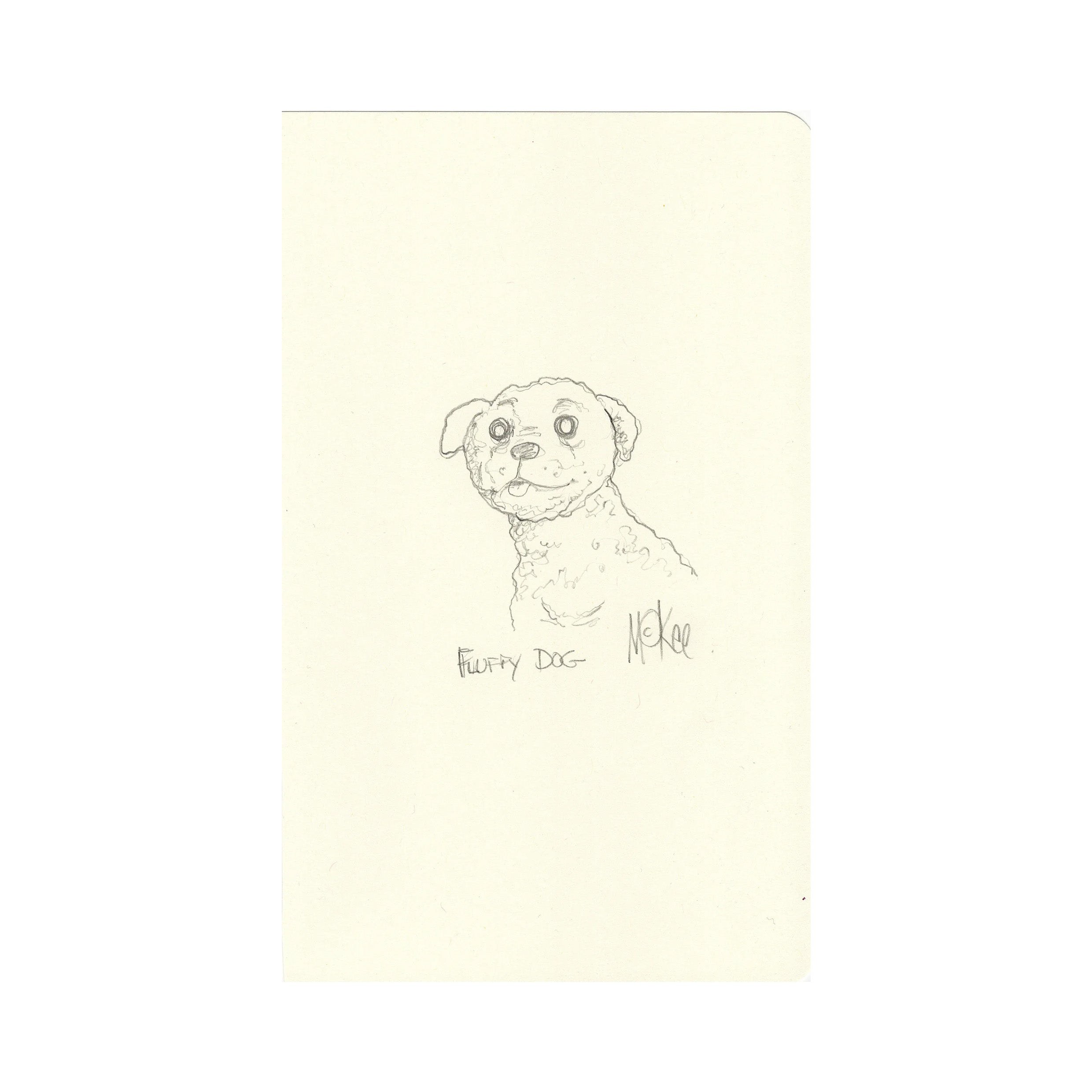Fluffy Dog - Original Sketch